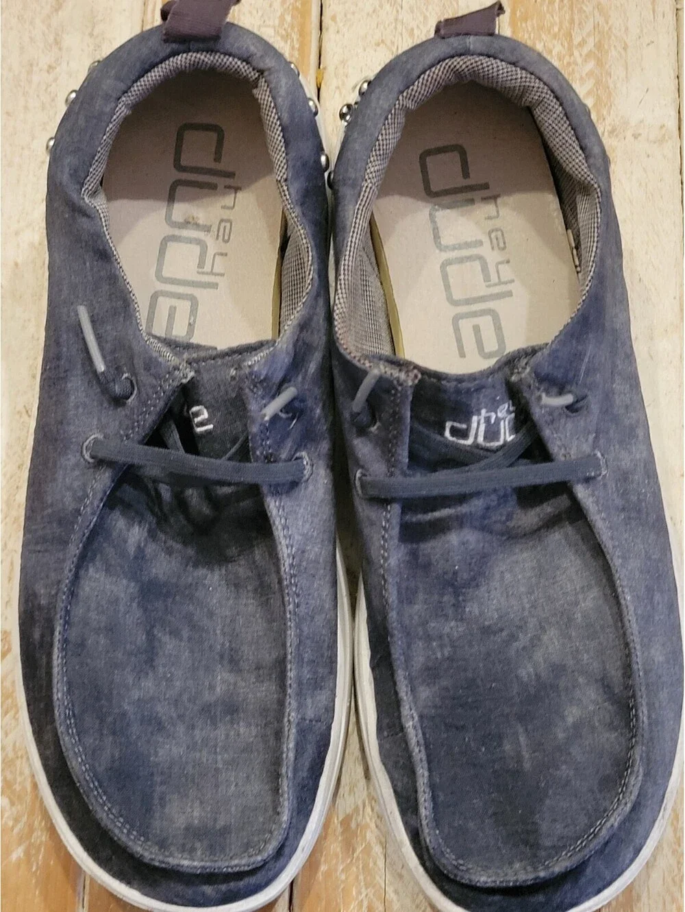 Hey Dude Wendy Womens Size 7 Gray Odyssey Slip On Comfort Shoes Canvas